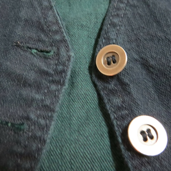 Sz L Blue Jean Denim JUNIORS Cotton #38S Suit Vest - Picture 7 of 8